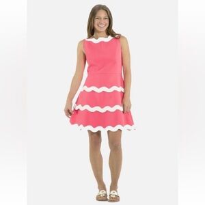 STS SAIL TO SABLE Fit & Flare Dress Sz 2 Pink White